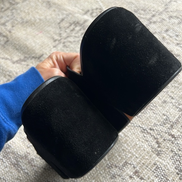 Clergerie black suede platform sandals - Picture 5 of 7